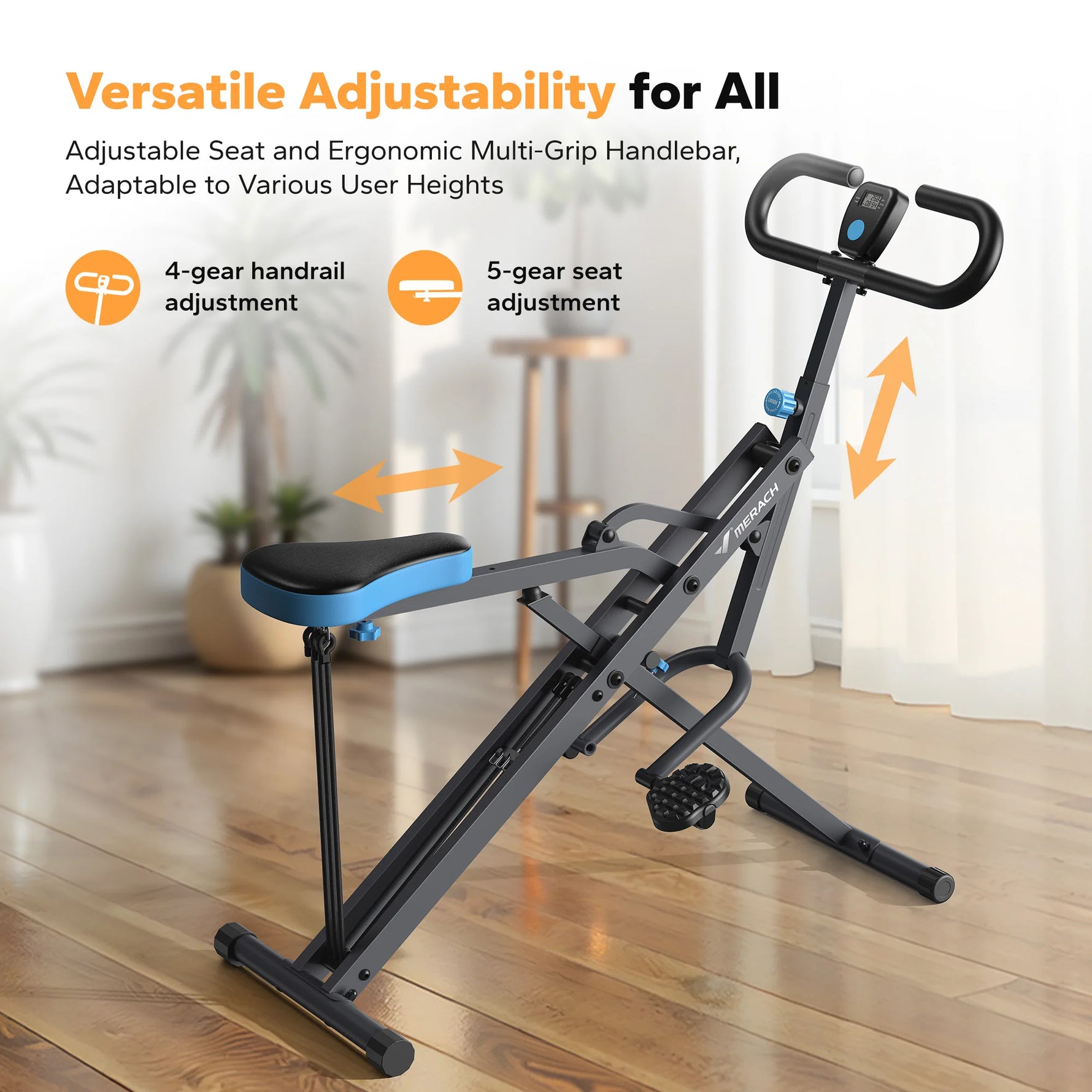 Machine de Squat 2-en-1 MERACH - Squat & Rowing Pliable