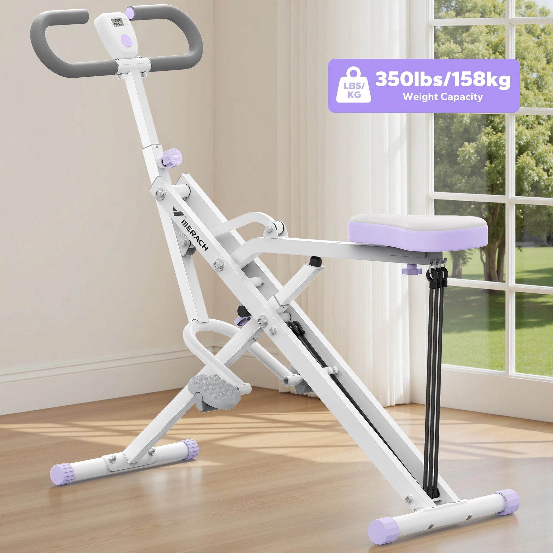 Machine de Squat 2-en-1 MERACH - Squat & Rowing Pliable