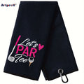 Serviette de Golf Brodée Microfibre Premium - Cadeau Golfeur