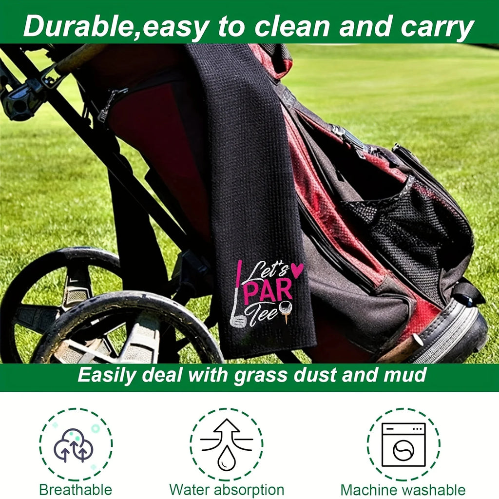 Serviette de Golf Brodée Microfibre Premium - Cadeau Golfeur